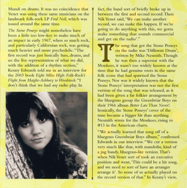 The Stone Poneys : The Stone Poneys Featuring Linda Ronstadt / Evergreen Vol. 2 (CD, Comp)