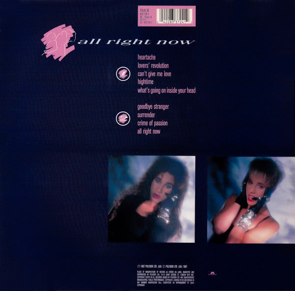 Pepsi & Shirlie : All Right Now (LP, Album)