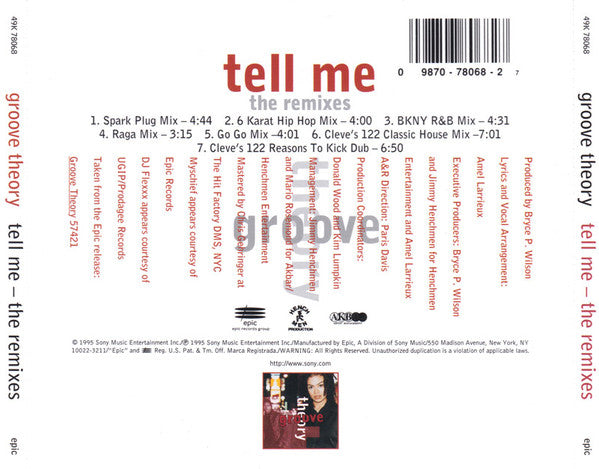 Groove Theory : Tell Me (The Remixes) (CD, Maxi)