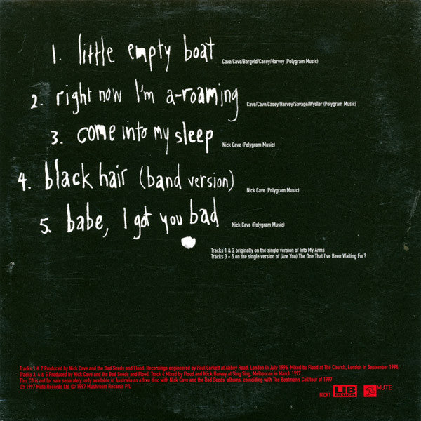 Nick Cave & The Bad Seeds : The Boatman's Call: Australian Tour Nov/Dec 1997 (CD, EP, Promo)