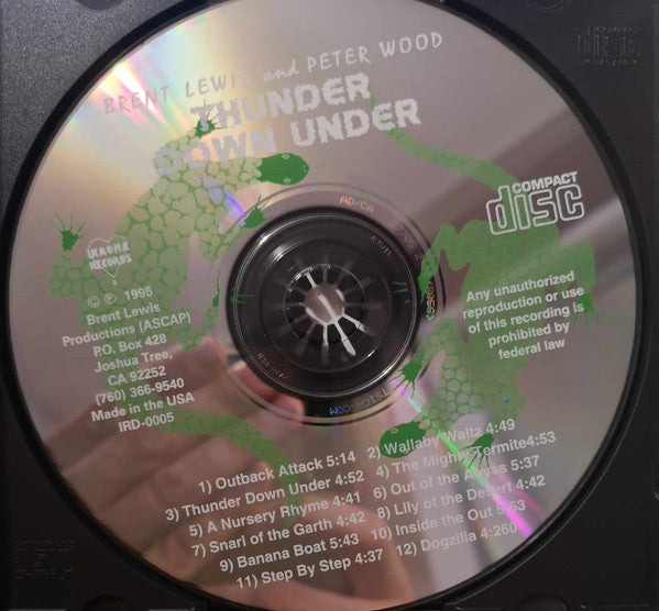 Brent Lewis And Peter Wood (8) : Thunder Down Under - Tribal Drumming And Didgeridoo (CD, Album)