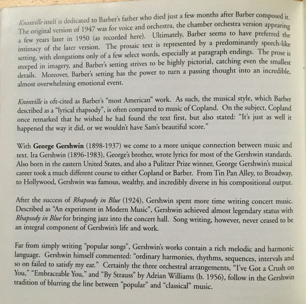 Barber*, Copland*, Gershwin* / Measha Brueggergosman : So Much To Tell (CD, Album)