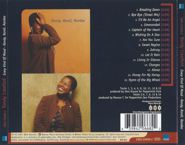 Randy Crawford : Every Kind Of Mood - Randy, Randi, Randee (CD, Album)