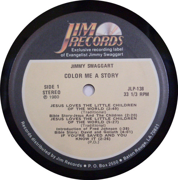 Jimmy Swaggart : Color Me A Story (LP, Album)