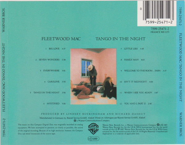 Fleetwood Mac : Tango In The Night (CD, Album, RE, RP)