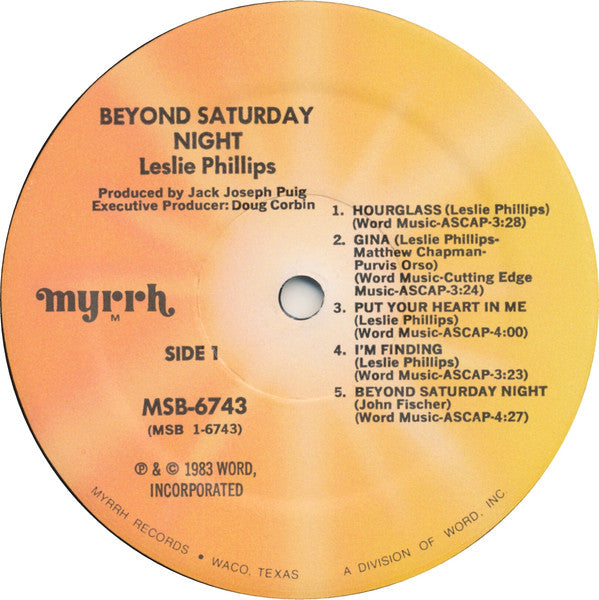 Leslie Phillips : Beyond Saturday Night (LP, Album, Mon)