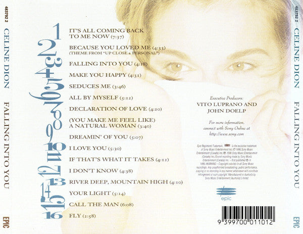 Céline Dion : Falling Into You (CD, Album)