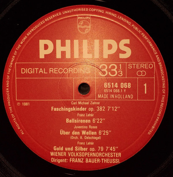 Wiener Volksopernorchester, Franz Bauer-Theussl : Famous Waltzes - Berühmte Walzer, Volume 2 (LP)