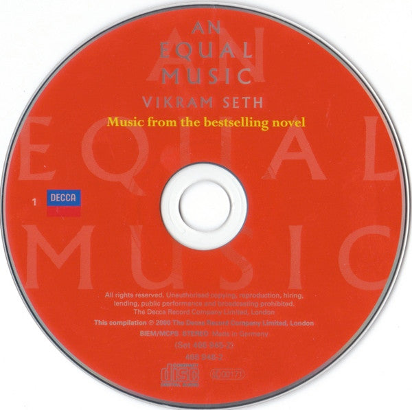 Vikram Seth : An Equal Music: Music From The Bestselling Novel (2xCD, Comp)