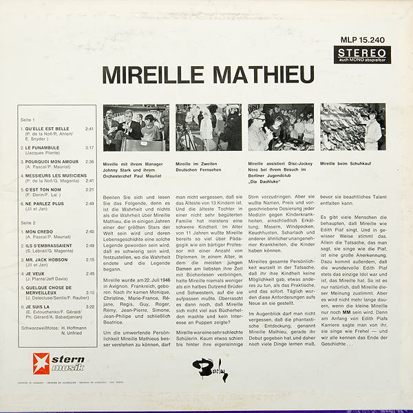 Mireille Mathieu : Mireille Mathieu (LP)