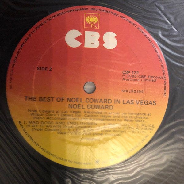 Noel Coward* : The Best Of Noel Coward At Las Vegas (LP, Mono, RE)