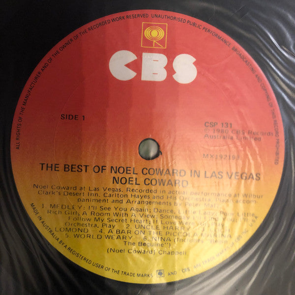 Noel Coward* : The Best Of Noel Coward At Las Vegas (LP, Mono, RE)