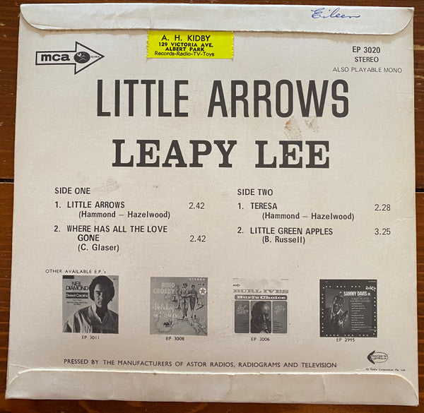 Leapy Lee : Little Arrows (7", EP)