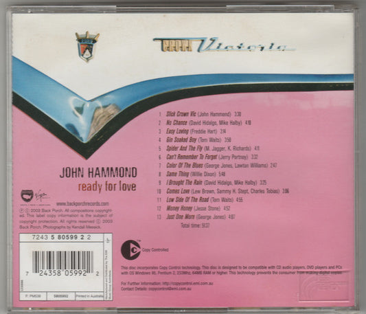 John Hammond* : Ready For Love (CD, Album)