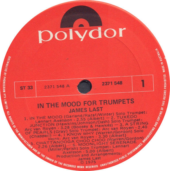 James Last : In The Mood For Trumpets (LP, Album)