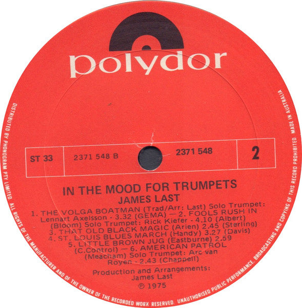 James Last : In The Mood For Trumpets (LP, Album)