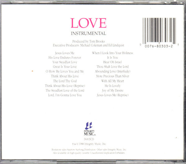 Tom Brooks : Experience Love Instrumental (CD, Album)