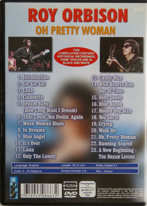 Roy Orbison : Oh Pretty Woman (DVD, PAL)