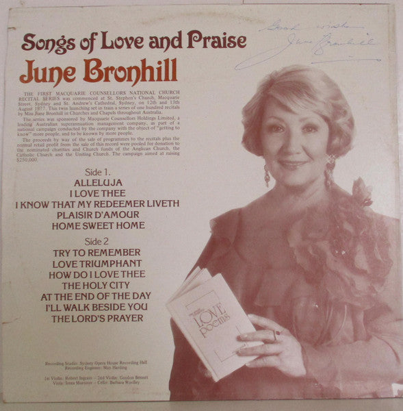 June Bronhill : Songs Of Love And Praise (LP)