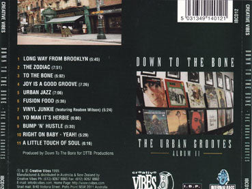 Down To The Bone : The Urban Grooves - Album II (CD, Album)