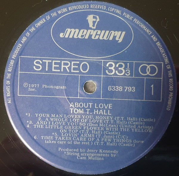 Tom T. Hall : About Love (LP, Album)