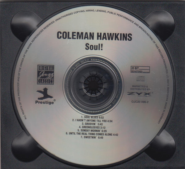 Coleman Hawkins : Soul (CD, Album, RE, RM, Dig)