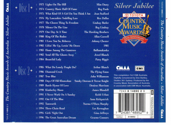 Various : Country Music Awards Of Australia Silver Jubilee (2xCD, Comp, RM)