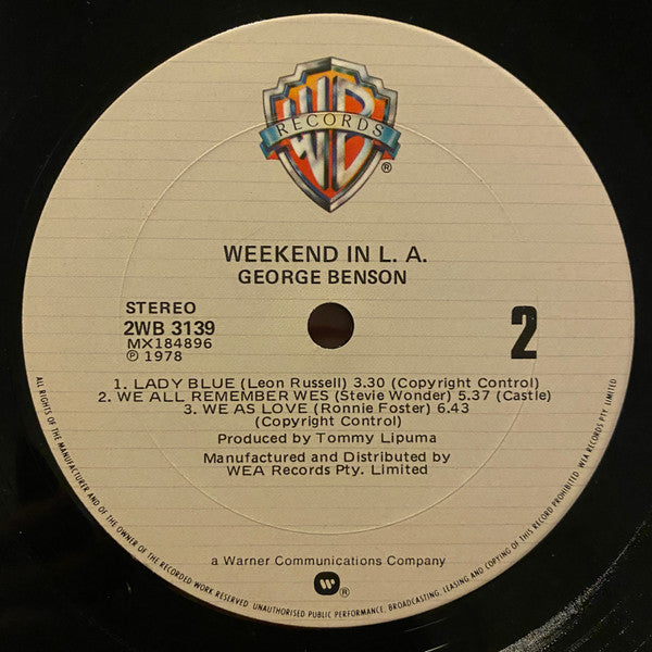 George Benson : Weekend In L.A. (2xLP, Album, Gat)