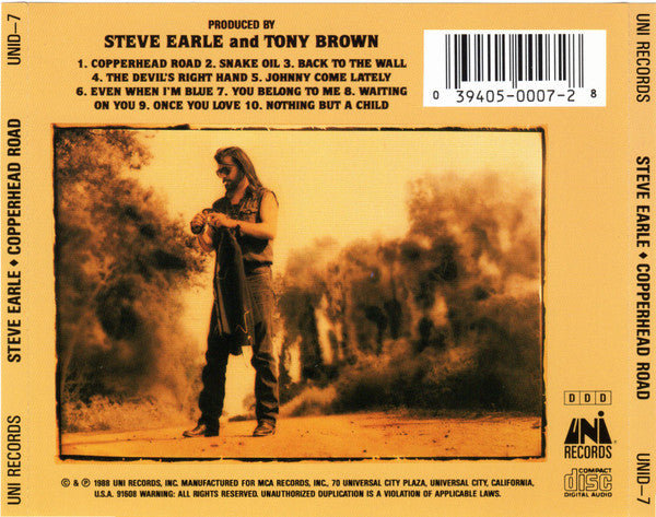 Steve Earle : Copperhead Road (CD, Album)