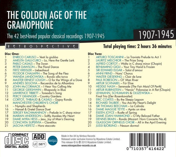 Various : The Golden Age of the Gramophone (2xCD, Comp)
