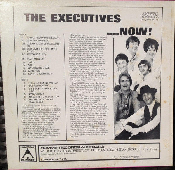 The Executives (3) : ....Now! (LP, Comp, RE)