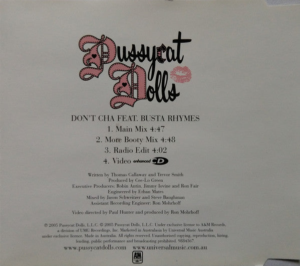 Pussycat Dolls* Featuring Busta Rhymes : Don't Cha (CD, Single, Enh)
