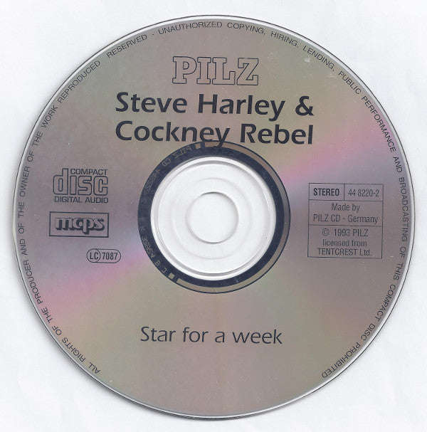 Steve Harley & Cockney Rebel : Star For A Week (CD, Album)