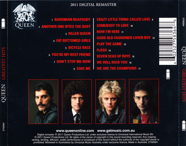 Queen : Greatest Hits (CD, Comp, RM)