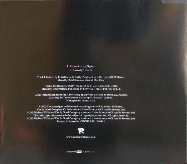 Robbie Williams : Advertising Space (CD, Single)
