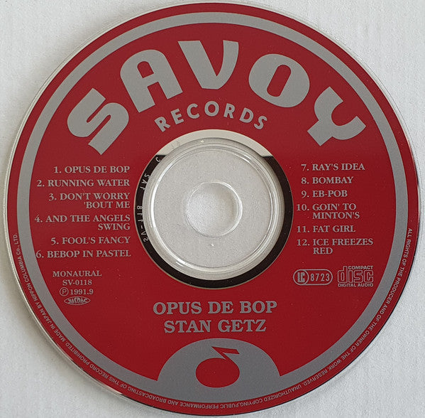 Stan Getz, Sonny Stitt, Fats Navarro, Bud Powell, Hank Jones, Max Roach : Opus De Bop (CD, Comp, Mono, RE, RM)