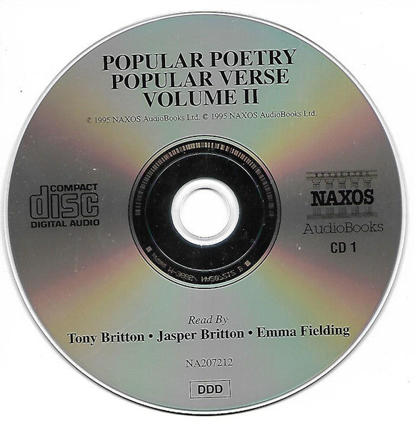 Tony Britton, Jasper Britton, Emma Fielding : Popular Poetry Popular Verse - Volume II (2xCD)