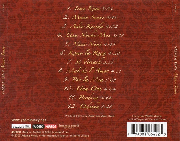 Yasmin Levy : Mano Suave (CD, Album)