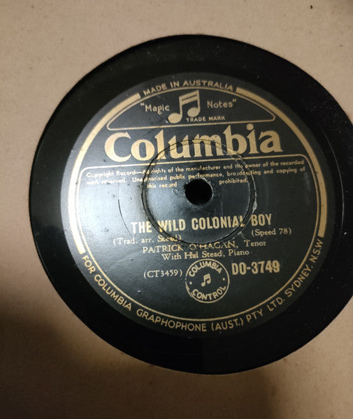 Patrick O'Hagan : The Wild Colonial Boy / There's A Little Bit Of Irish (Shellac, 10")