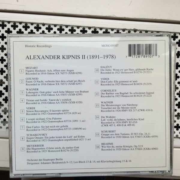 Alexander Kipnis : Alexander Kipnis II (CD, Comp, Mono)