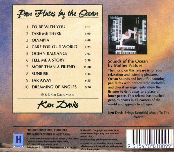Ken Davis (5) : Pan Flutes By The Ocean  (CD, Album)