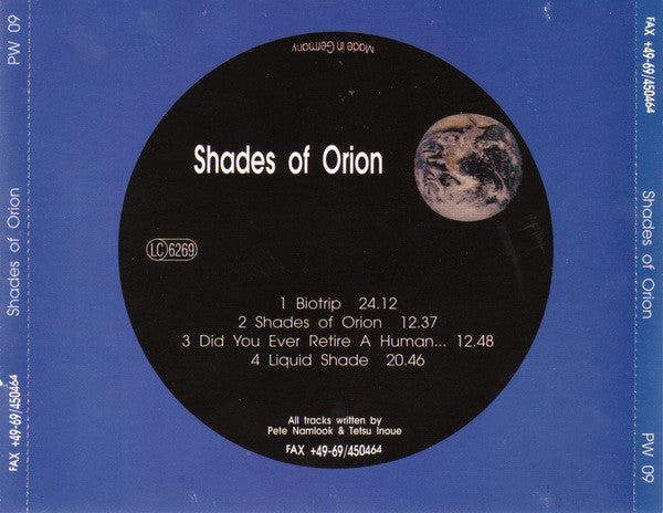 Shades Of Orion : Shades Of Orion (CD, Album, Ltd)