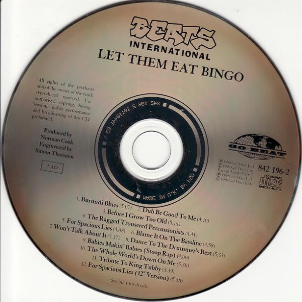 Beats International : Let Them Eat Bingo (CD, Album)