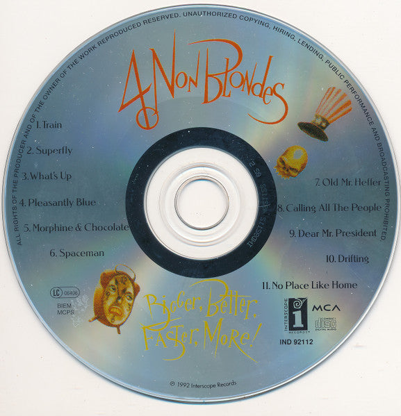 4 Non Blondes : Bigger, Better, Faster, More! (CD, Album, RE, RP)