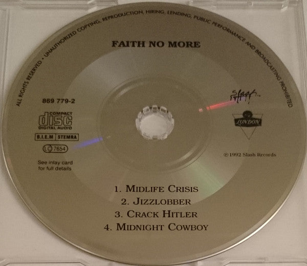 Faith No More : Midlife Crisis (CD, EP, Single, M/Print, S/Edition)