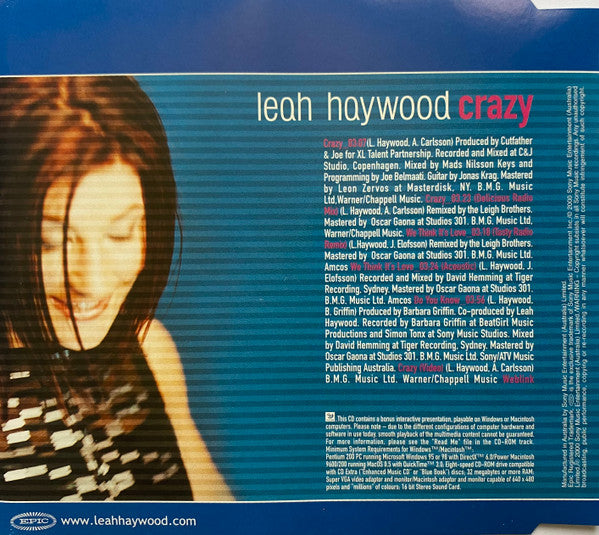 Leah Haywood : Crazy (CD, Single, Enh)