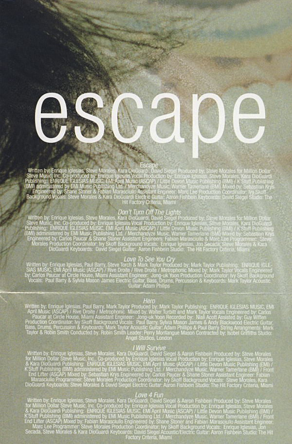 Enrique* : Escape (CD, Album, Uni)
