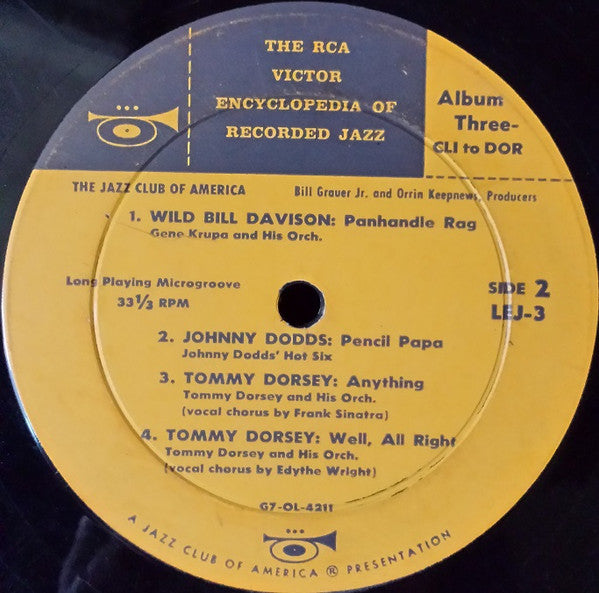 Various : The RCA Victor Encyclopedia Of Recorded Jazz: Album 3 - Cli To Dor (10", Comp)