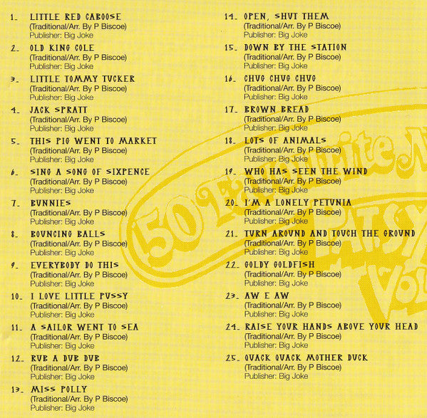 Patsy Biscoe : 50 Favourite Nursery Rhymes Vol. Two (CD, Album, Comp)