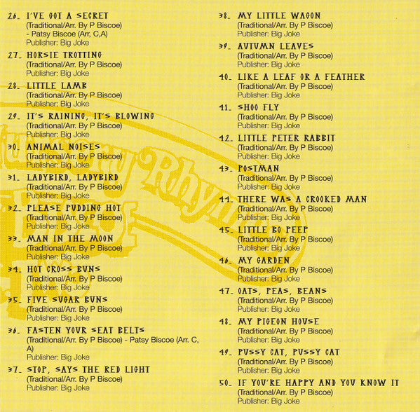 Patsy Biscoe : 50 Favourite Nursery Rhymes Vol. Two (CD, Album, Comp)